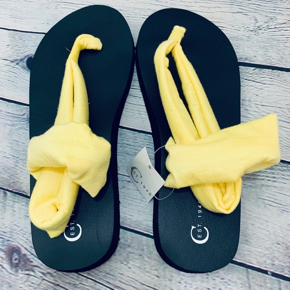 Cato Shoes - Cato | Yellow Ankle Strap Sandal NWT